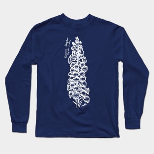 Common Foxglove line art Long Sleeve T-Shirt